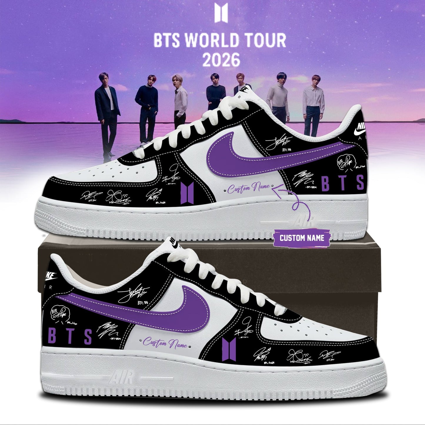 MLB X BTS COMEBACK & WORLD TOUR 2026 Limited Edition Signature “ Shoes