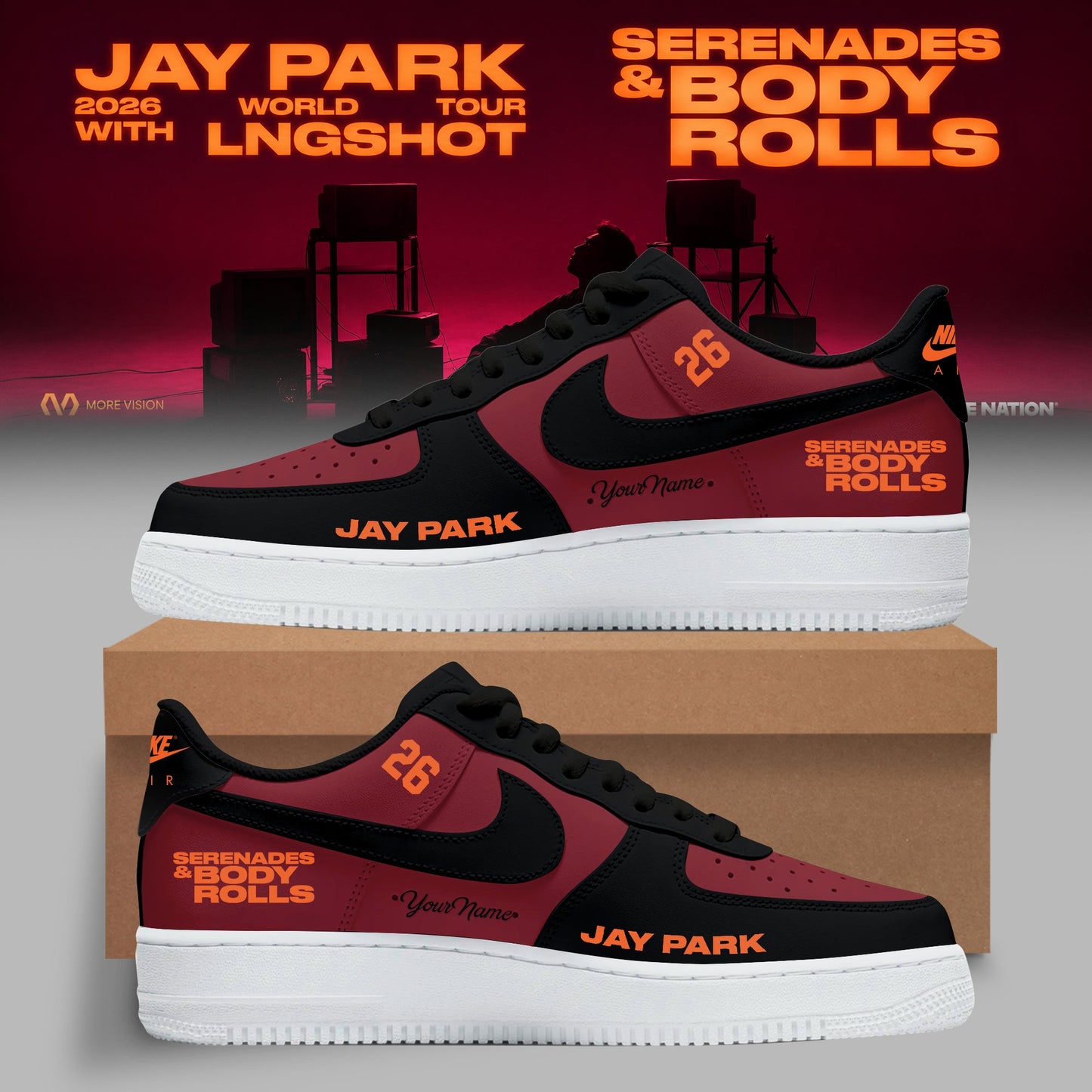 Serenades & Body Rolls” – JAY PARK Customize AF1