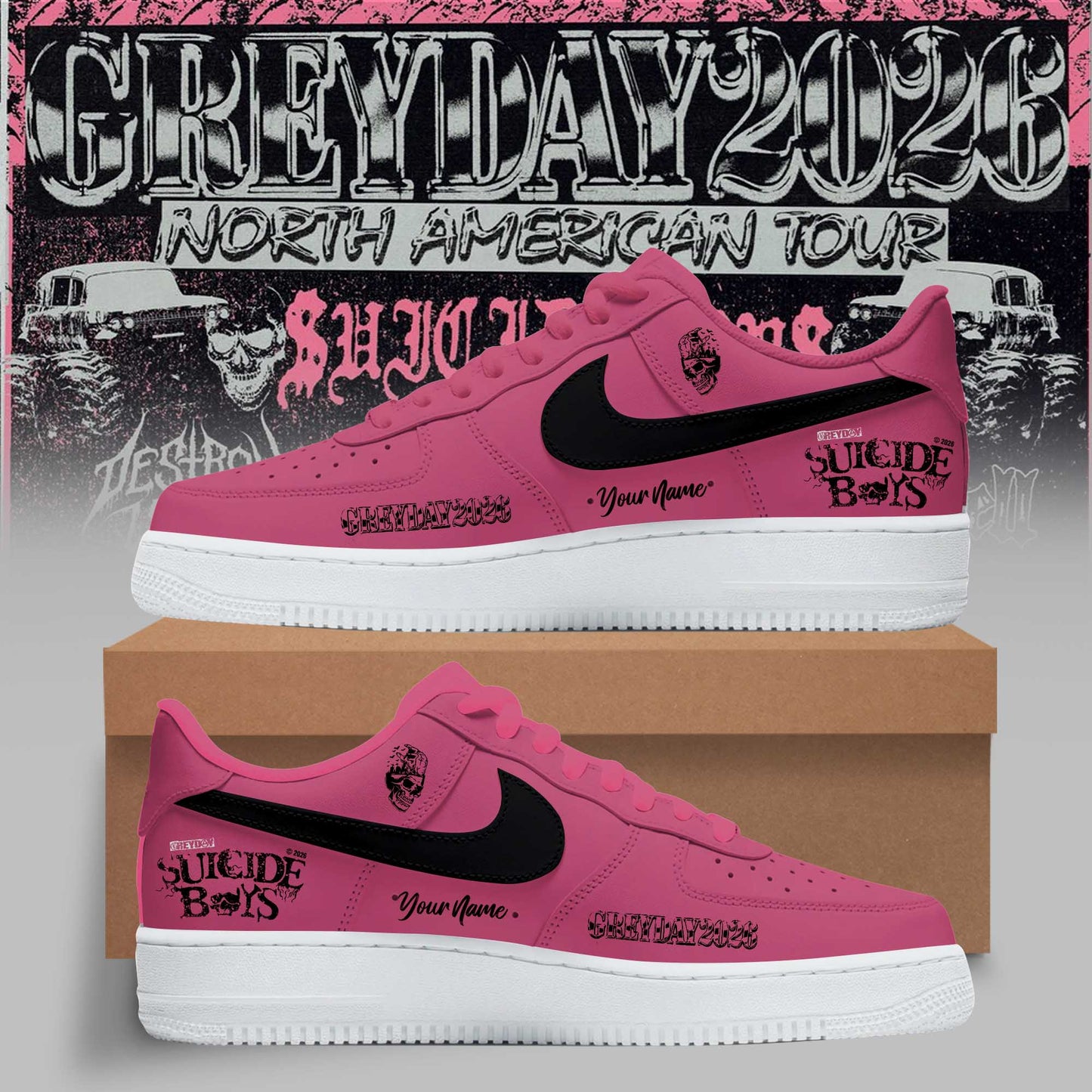 Greyday 2026 “ North American Tour AF1 Shoes
