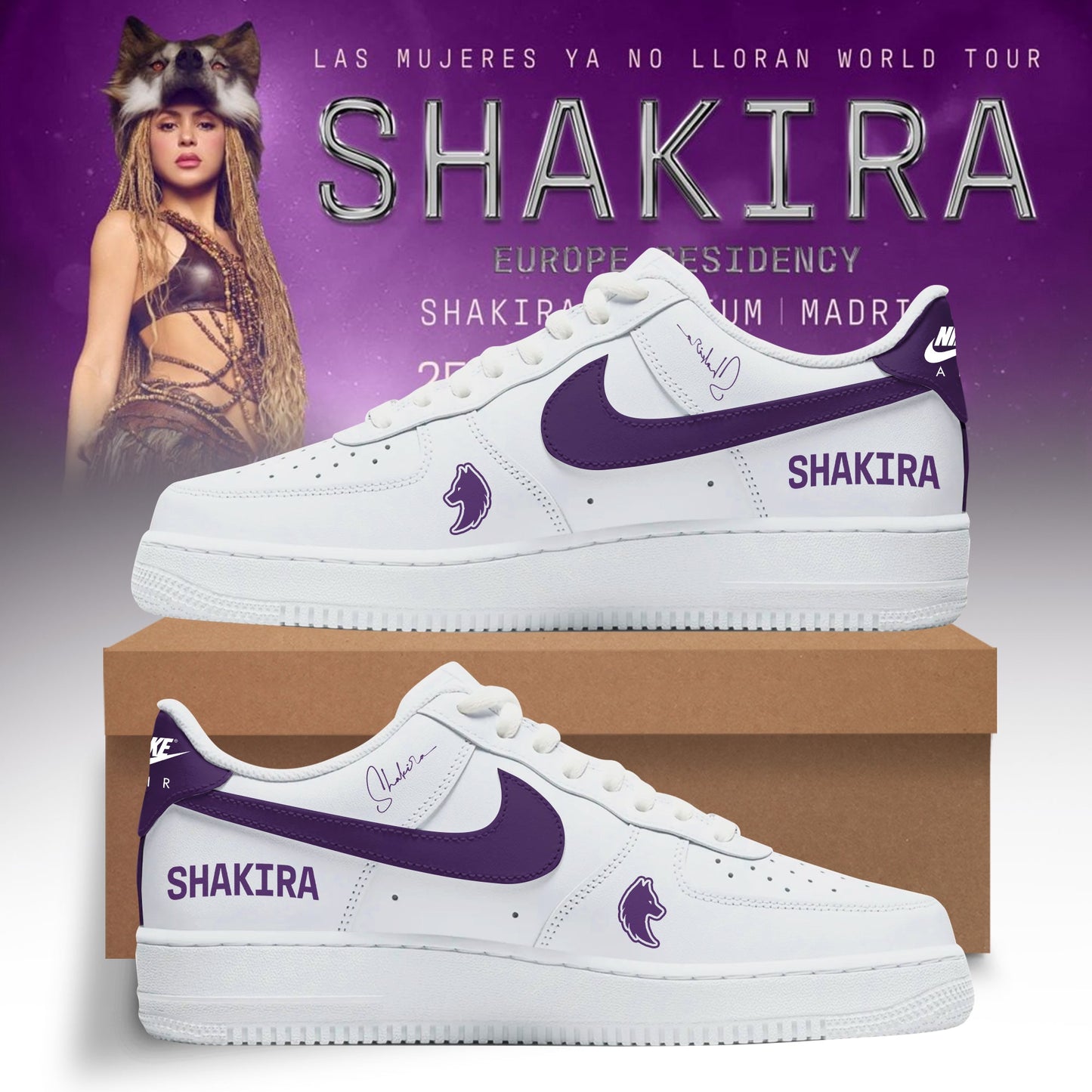 Air Force 1 SHE WOLF- SHAKIRA Customize Edition