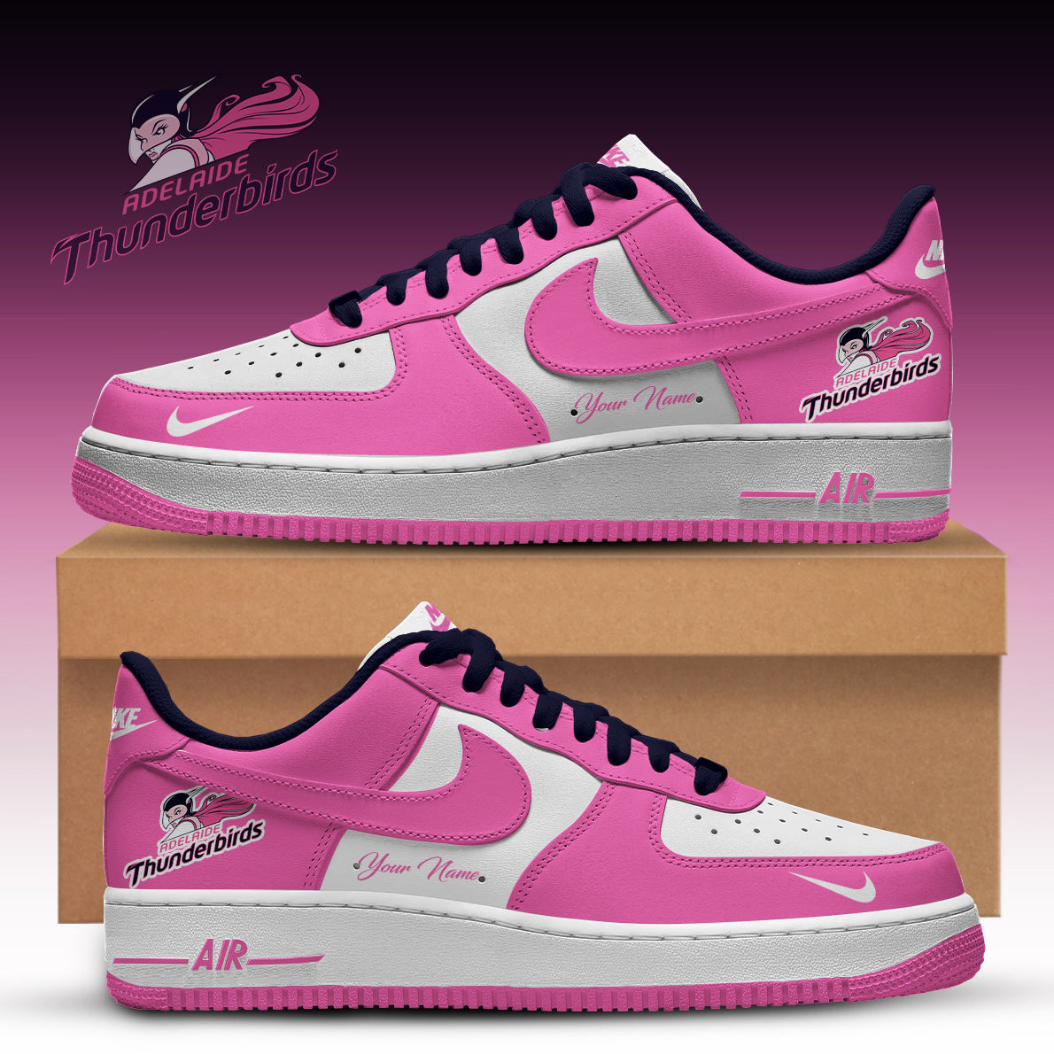 Adelaide Thunderbirds Edition Nike Air Force 1 Low Custom For Fans 02