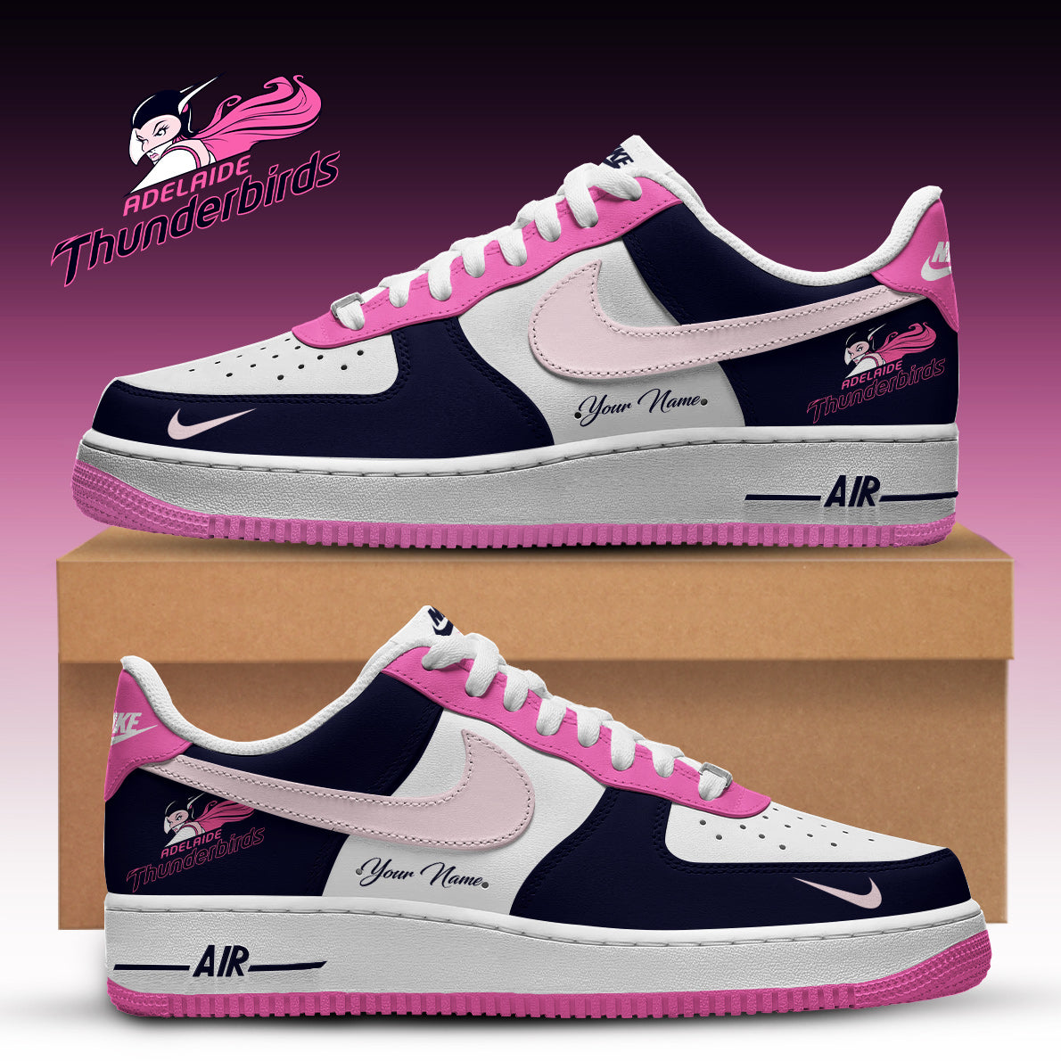 Adelaide Thunderbirds Edition Nike Air Force 1 Low Custom For Fans 01