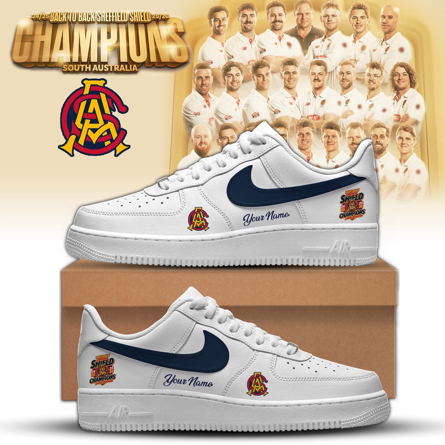 South Australia Special Back to Back Sheffield Shield Cricket Champions Limited Edition Shoes