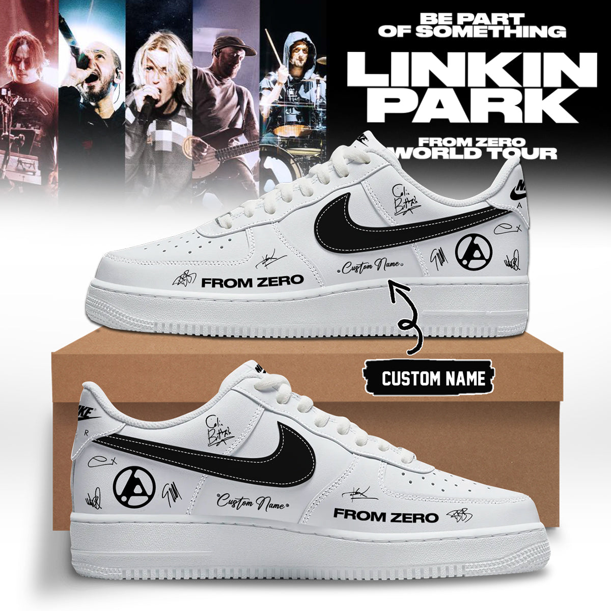Linkin Park From Zero World Tour 2026 Signed Shoes