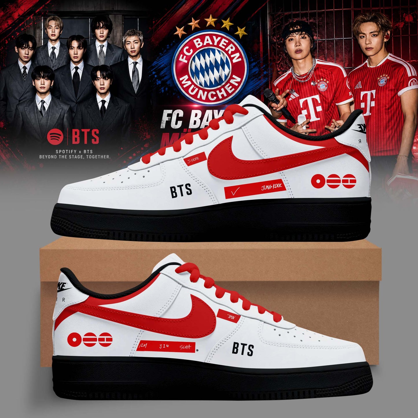 BTS WORLD TOUR ‘ARIRANG’ × BAYERN MUNICH Shoes