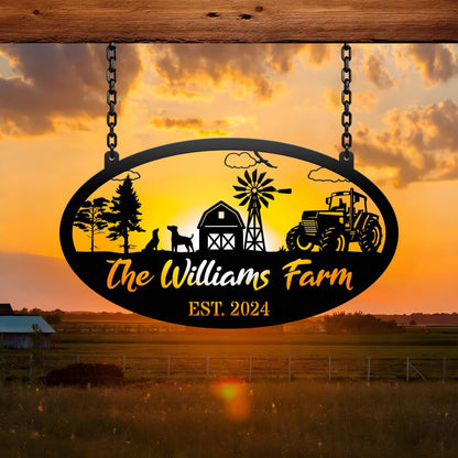 Personalized Your Metal Farm Sign, Farmhouse Metal Sign, Custom Ranch Sign, Farm Gate Sign, Farmhouse Decor, Farmer Gift, Outdoor Decor