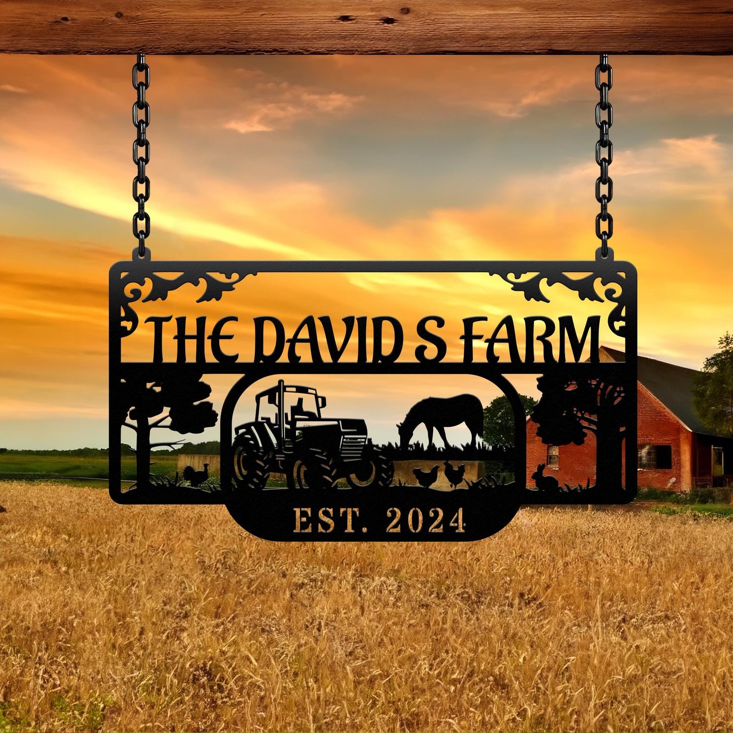 Personalized Your Metal Farm Sign, Farmhouse Metal Sign, Custom Ranch Sign, Farm Gate Sign, Farmhouse Decor, Farmer Gift, Outdoor Decor