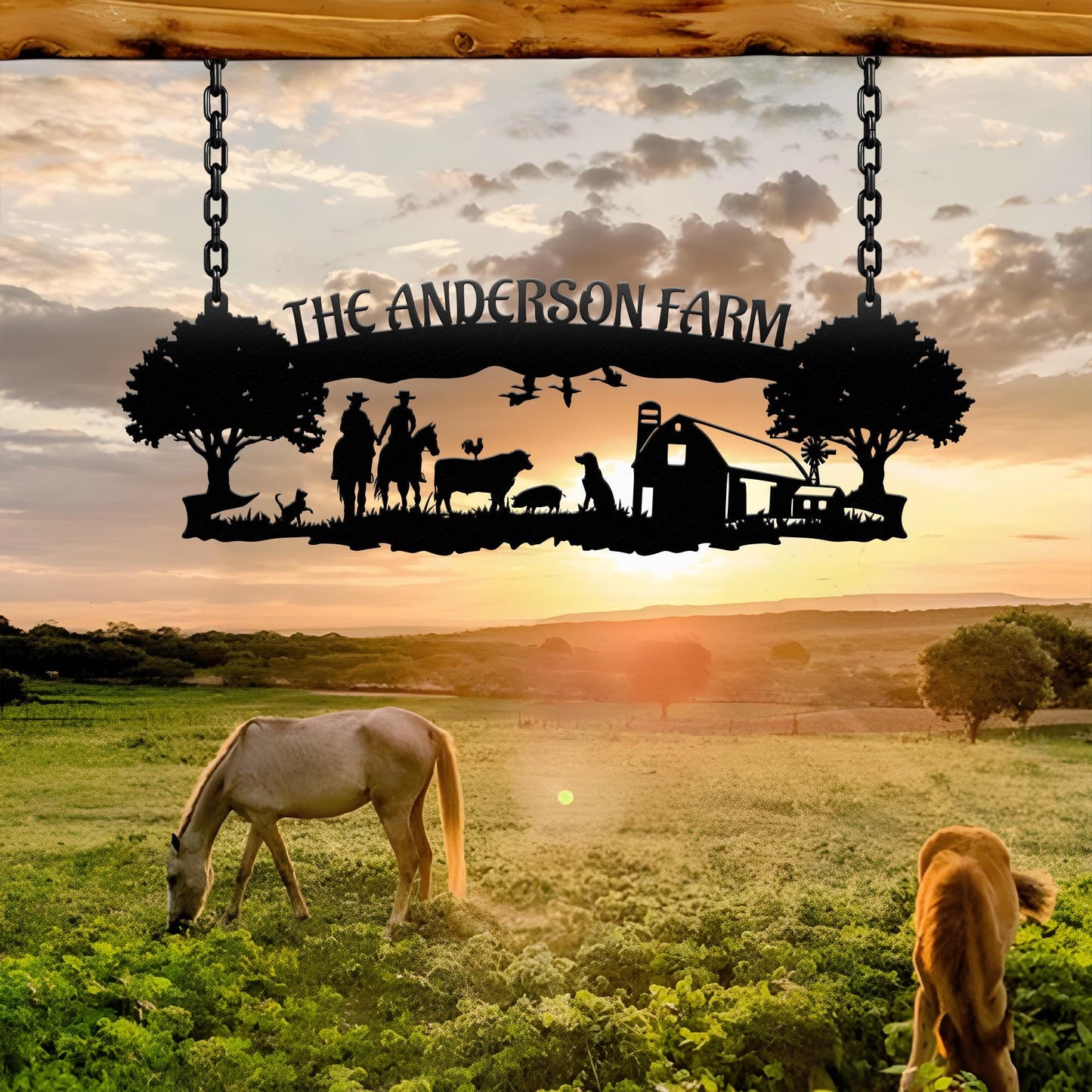 Personalized Your Metal Farm Sign, Farmhouse Metal Sign, Custom Ranch Sign, Farm Gate Sign, Farmhouse Decor, Farmer Gift, Outdoor Decor