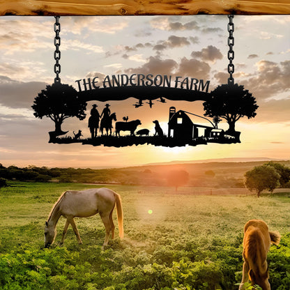 Personalized Your Metal Farm Sign, Farmhouse Metal Sign, Custom Ranch Sign, Farm Gate Sign, Farmhouse Decor, Farmer Gift, Outdoor Decor