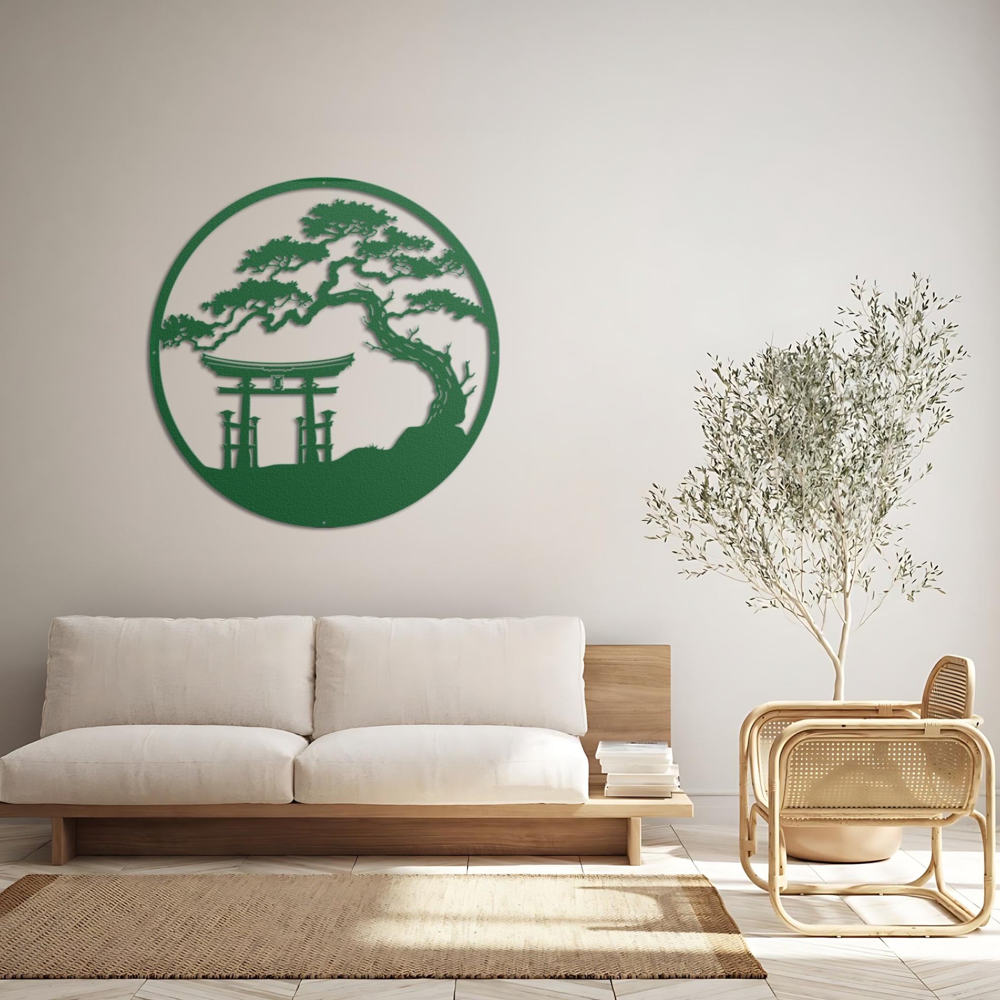 Japanese Metal Art, Torii Gate Metal Wall Sign, Tori Gate Metal Sign, Bonsai Tree Wall Decor, Japanese Wall Art, Japanese Wall Decor