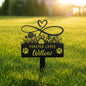Custom Dog Memorial Stake, Personalized Pet Grave Marker, Dog Loss Garden Sign with Paw and Flowers, Pet Remembrance Gift, Metal Yard Decor