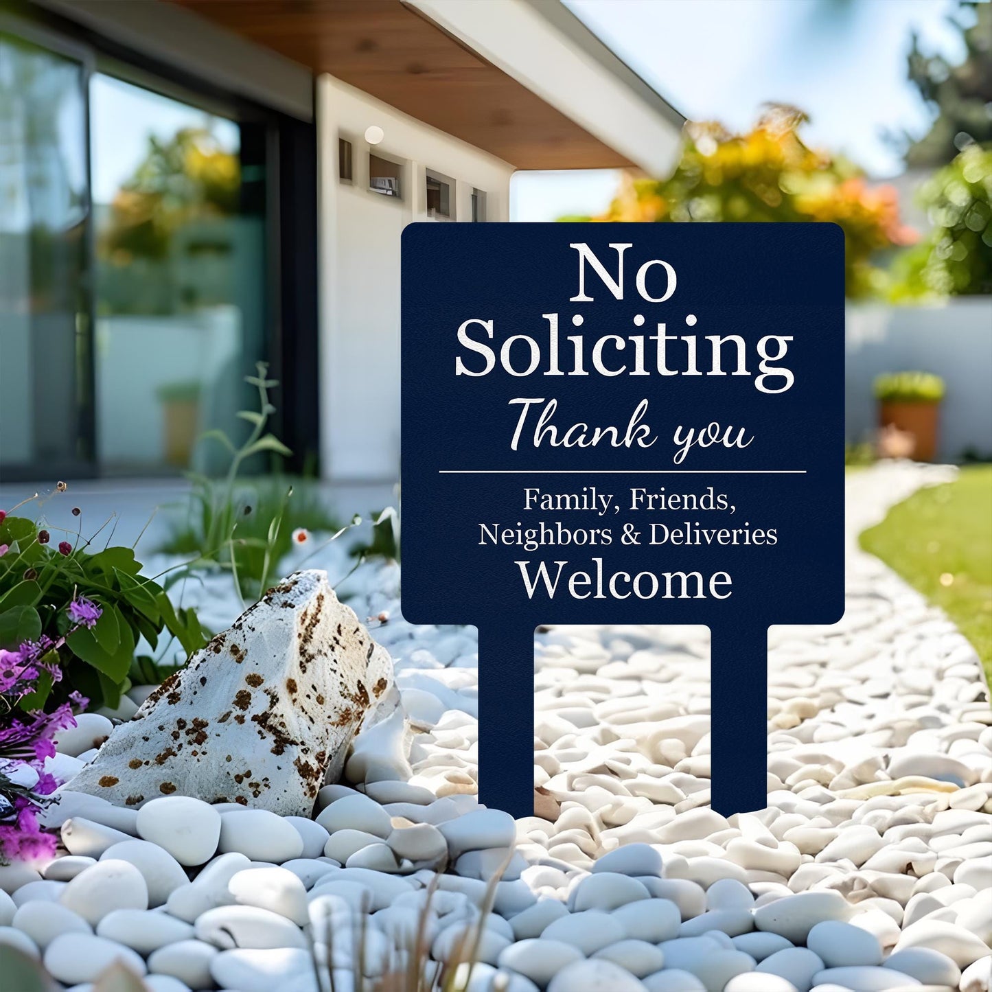 No Soliciting Yard Sign, Metal House Sign, No Soliciting Sign for Home Decor, Funny Metal Yard Stake, Outdoor Decoration, Housewarming Gifts