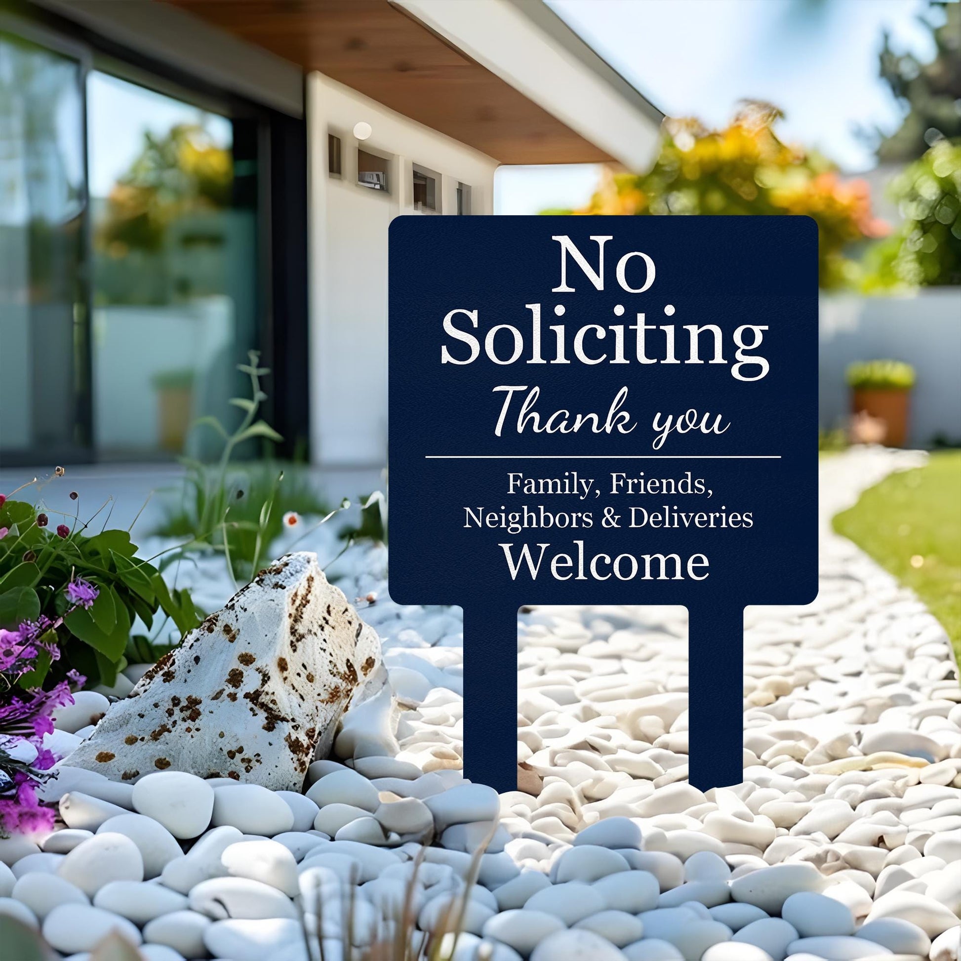 No Soliciting Yard Sign, Metal House Sign, No Soliciting Sign for Home Decor, Funny Metal Yard Stake, Outdoor Decoration, Housewarming Gifts