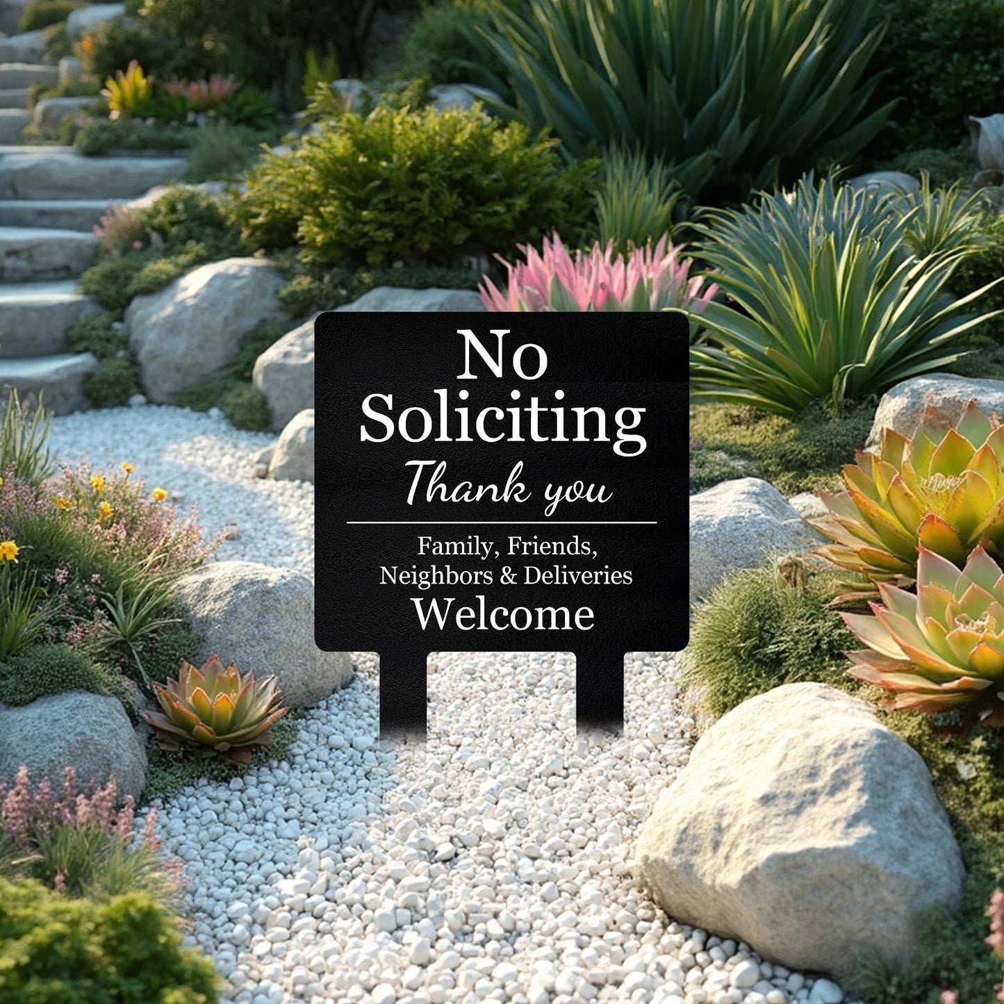 No Soliciting Yard Sign, Metal House Sign, No Soliciting Sign for Home Decor, Funny Metal Yard Stake, Outdoor Decoration, Housewarming Gifts