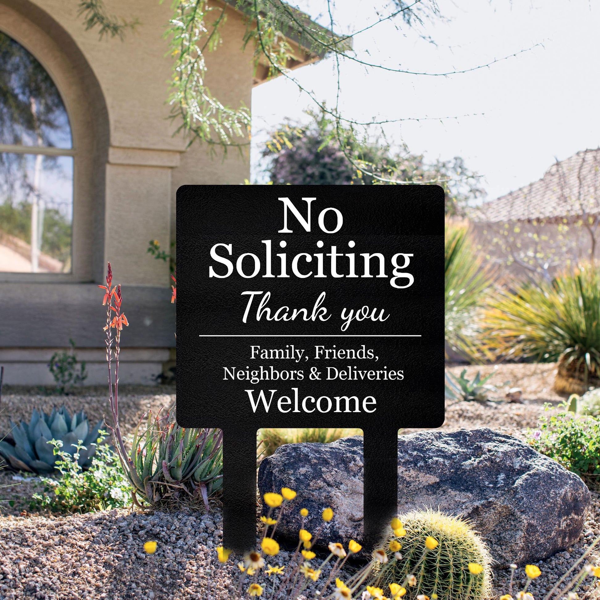 No Soliciting Yard Sign, Metal House Sign, No Soliciting Sign for Home Decor, Funny Metal Yard Stake, Outdoor Decoration, Housewarming Gifts