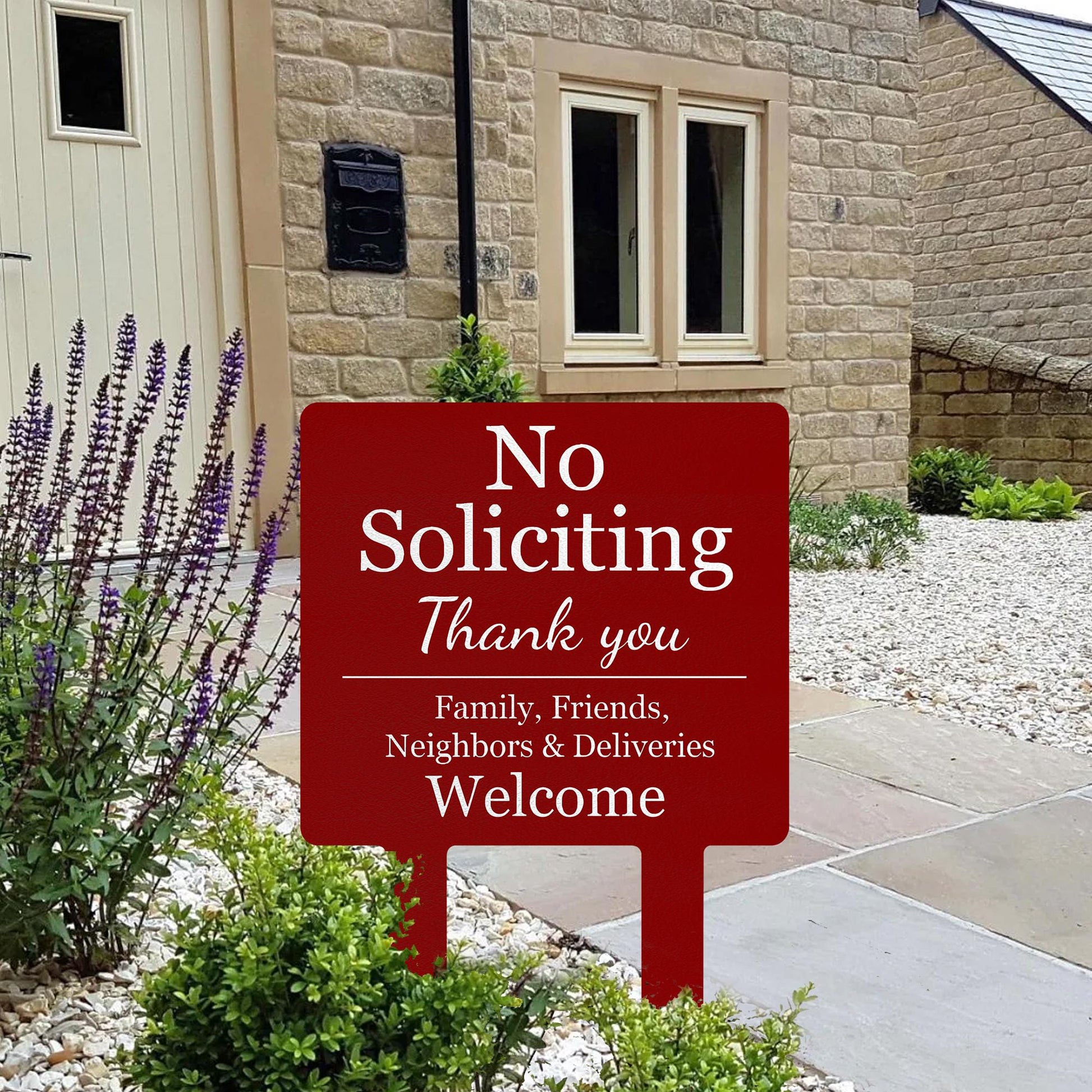 No Soliciting Yard Sign, Metal House Sign, No Soliciting Sign for Home Decor, Funny Metal Yard Stake, Outdoor Decoration, Housewarming Gifts