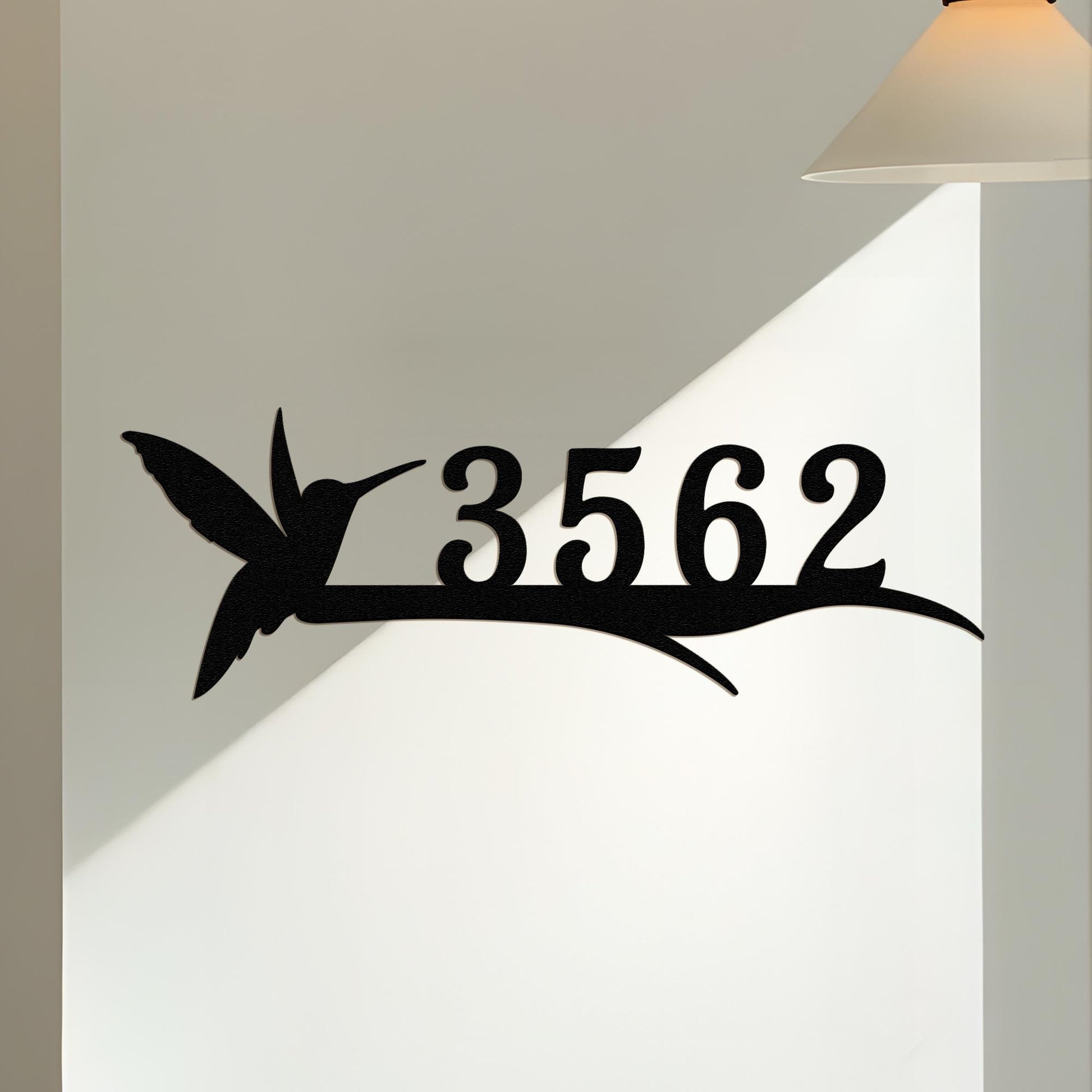 Custom Hummingbird Metal Address Sign, Personalized House Number with Branch Design, Outdoor Yard Decor for Bird Lovers