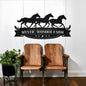 Custom Horse Farm Metal Sign, Personalized Ranch Name with Horses and Banner, Rustic Outdoor Farm Gate Decor