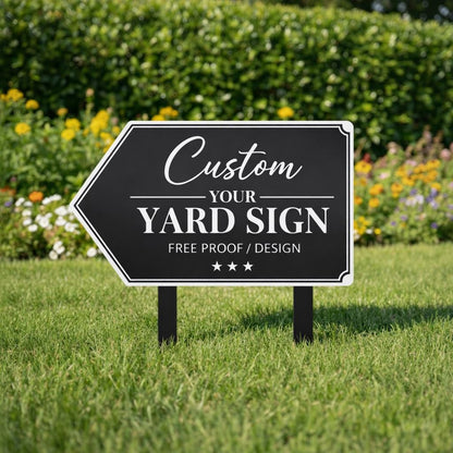 Custom Metal Sign with Proof, Personalized Outdoor Sign, Custom Yard or Garden Sign, Custom Logo Metal Sign