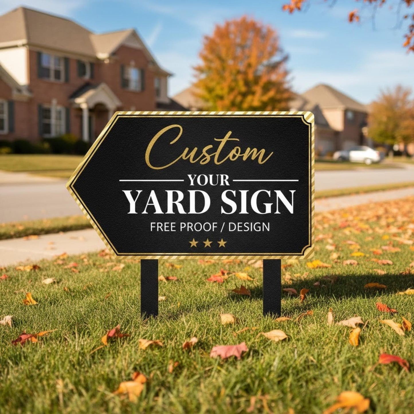 Custom Metal Sign with Proof, Personalized Outdoor Sign, Custom Yard or Garden Sign, Custom Logo Metal Sign