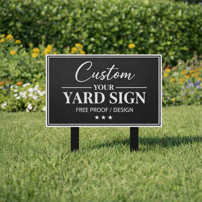Custom Metal Sign with Proof, Personalized Outdoor Sign, Custom Yard or Garden Sign, Custom Logo Metal Sign