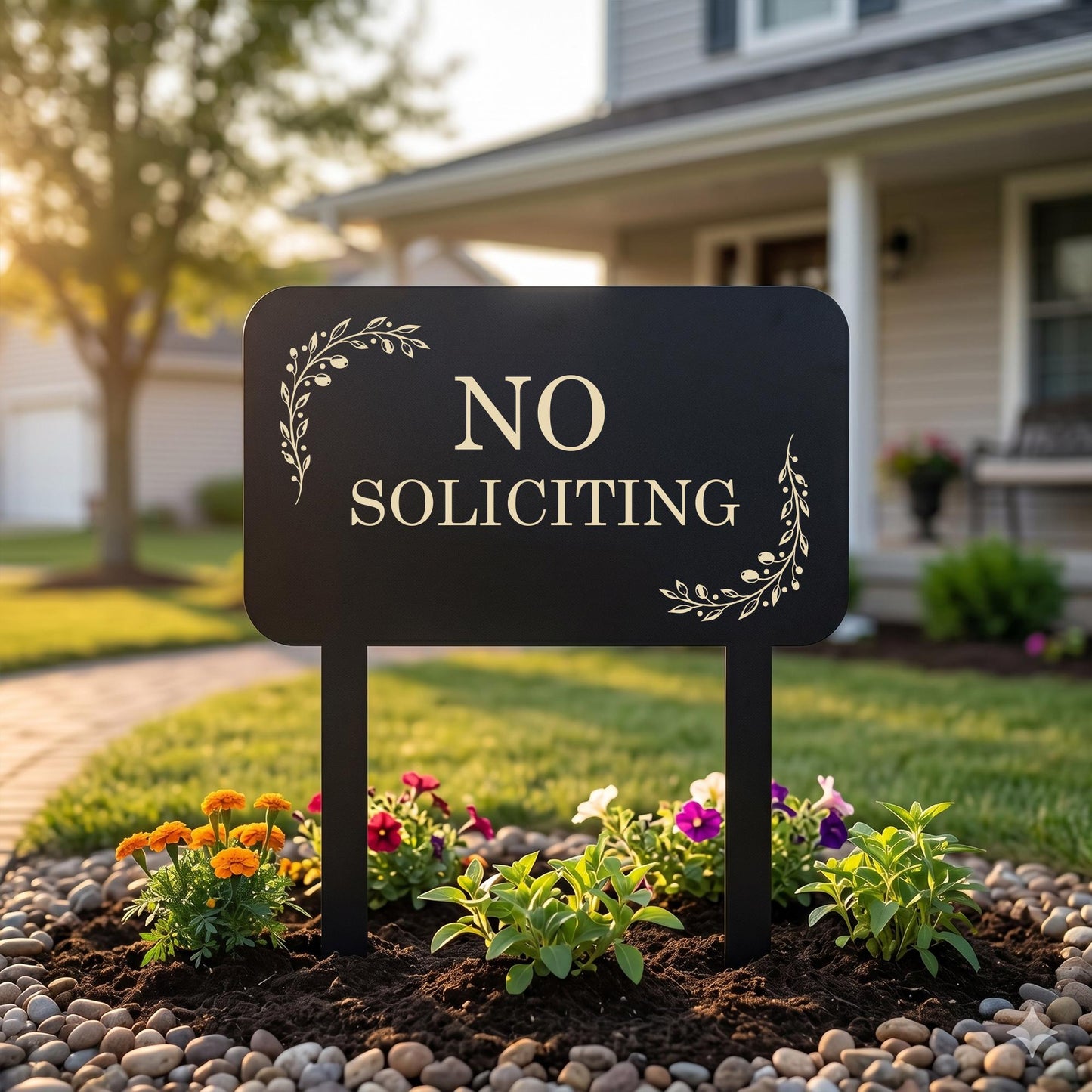 Elegant Outdoor Yard Stake, Metal Garden Plaque, Modern Home Entryway Sign, Decorative Front Yard Decor, Housewarming Gift