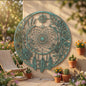 Metal Dreamcatcher Wall Art, Large Round Garden Decor, Outdoor Wall Hanging, Metal Feather and Flower Art, Decorative Patio Ornament