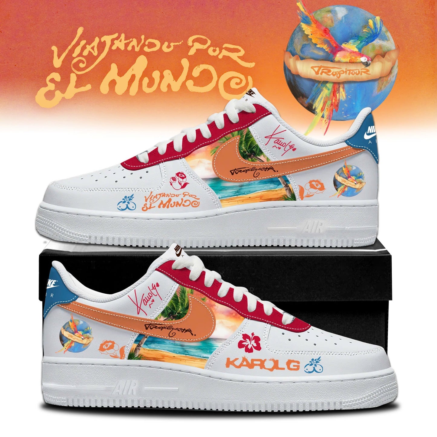 Viajando Por El Mundo Tropitour 2026 Limited Edition AF1 Sneakers