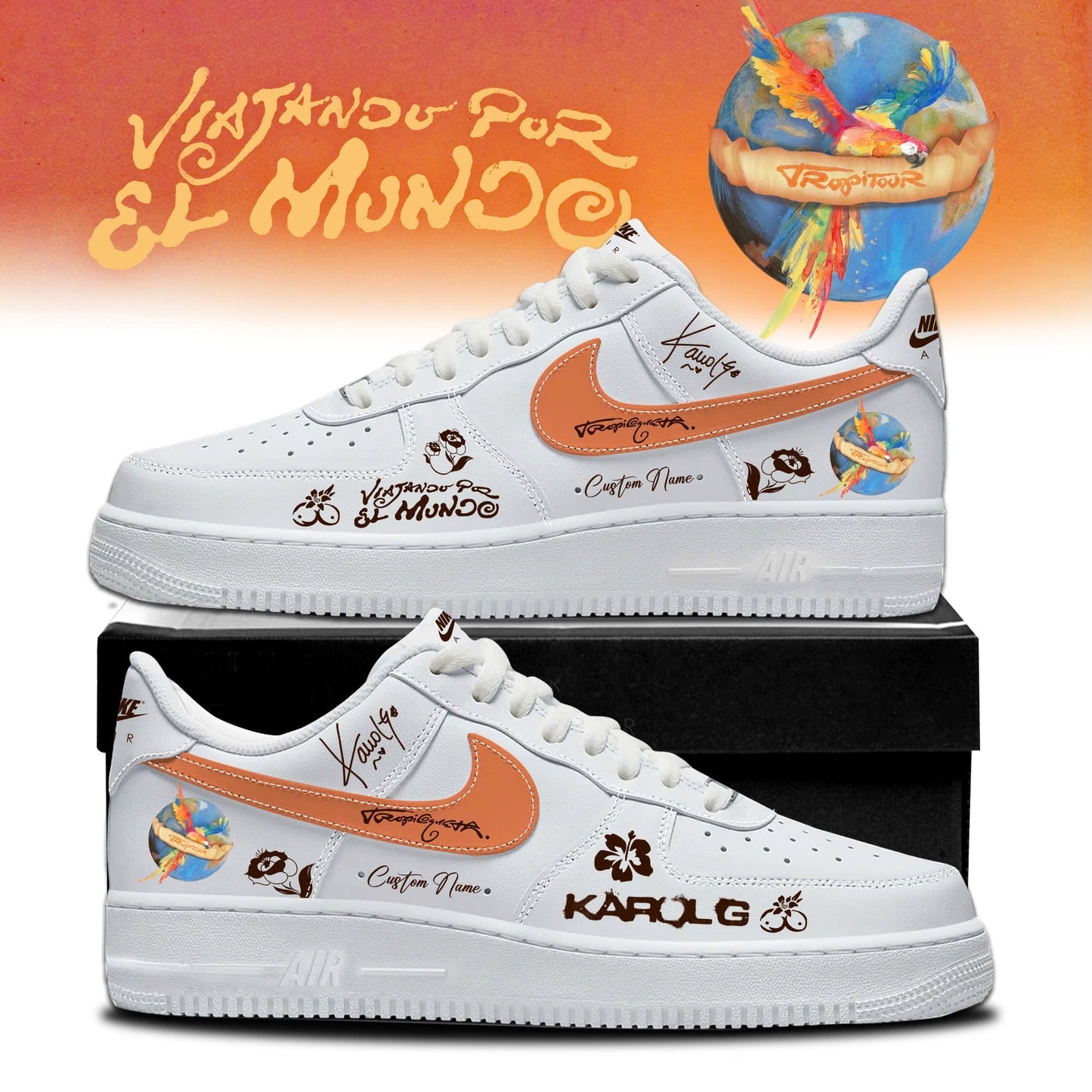 Viajando Por El Mundo Tropitour 2026 Limited Edition AF1 Sneakers