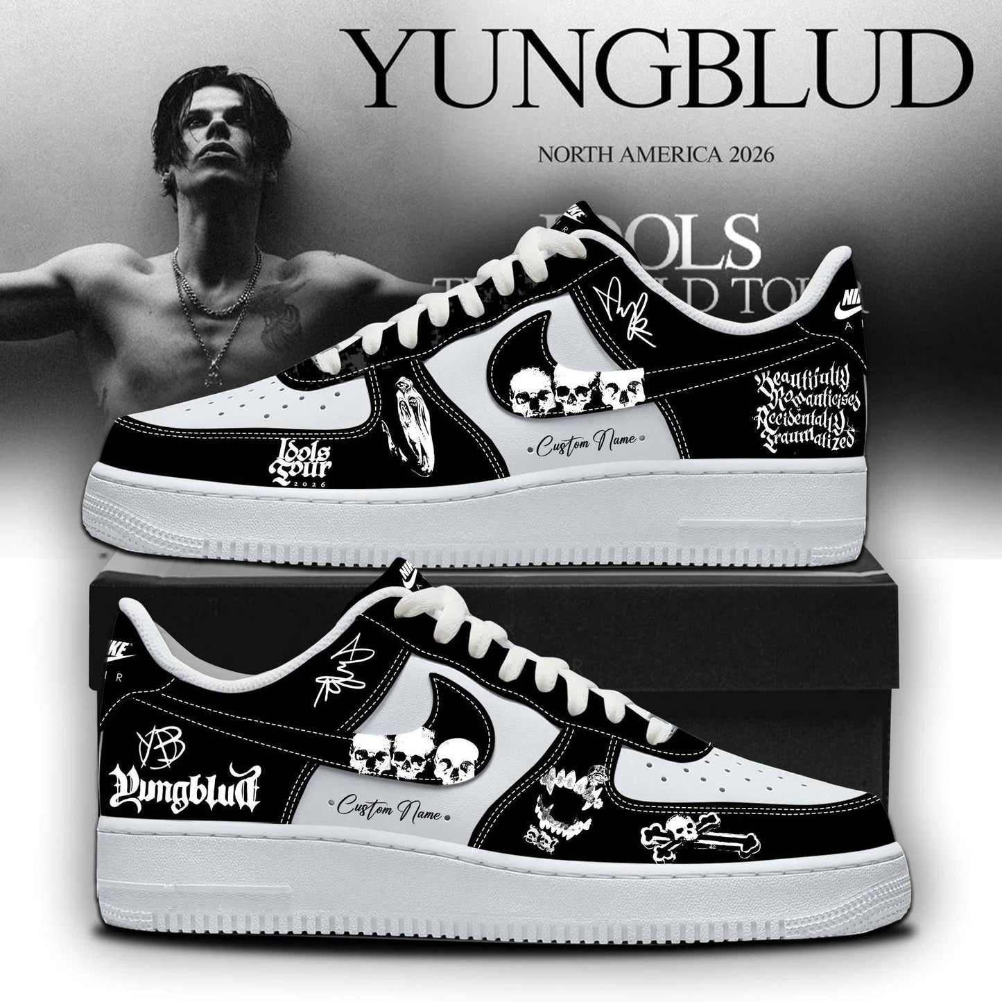 YBD Idols The World Tour 2026 Limited Edition AF1 Sneakers
