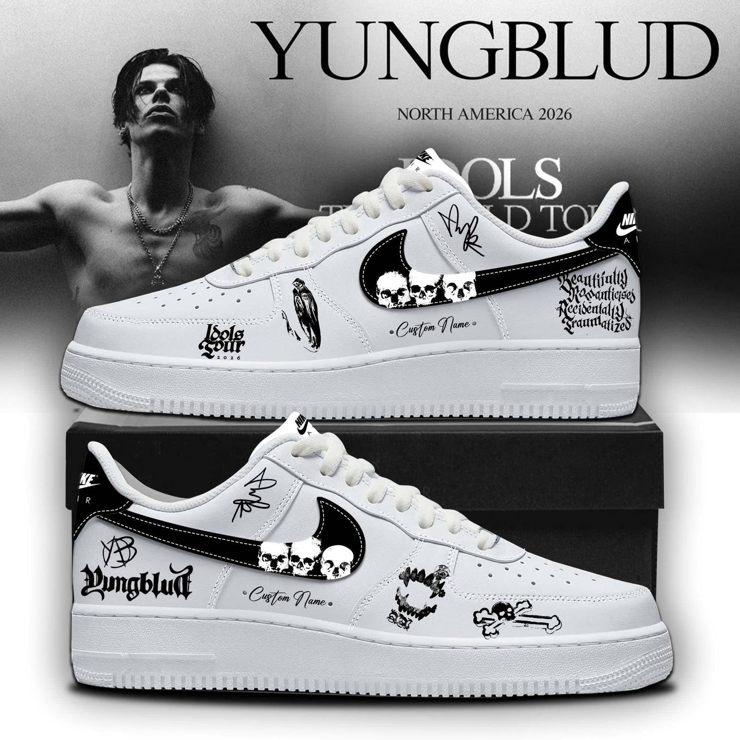 YBD Idols The World Tour 2026 Limited Edition AF1 Sneakers