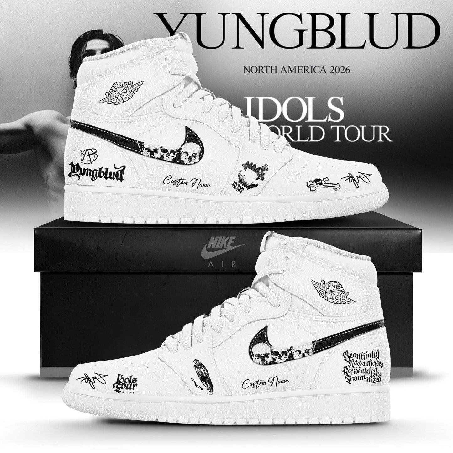 YBD Idols The World Tour 2026 Limited Edition AJ1 Sneakers