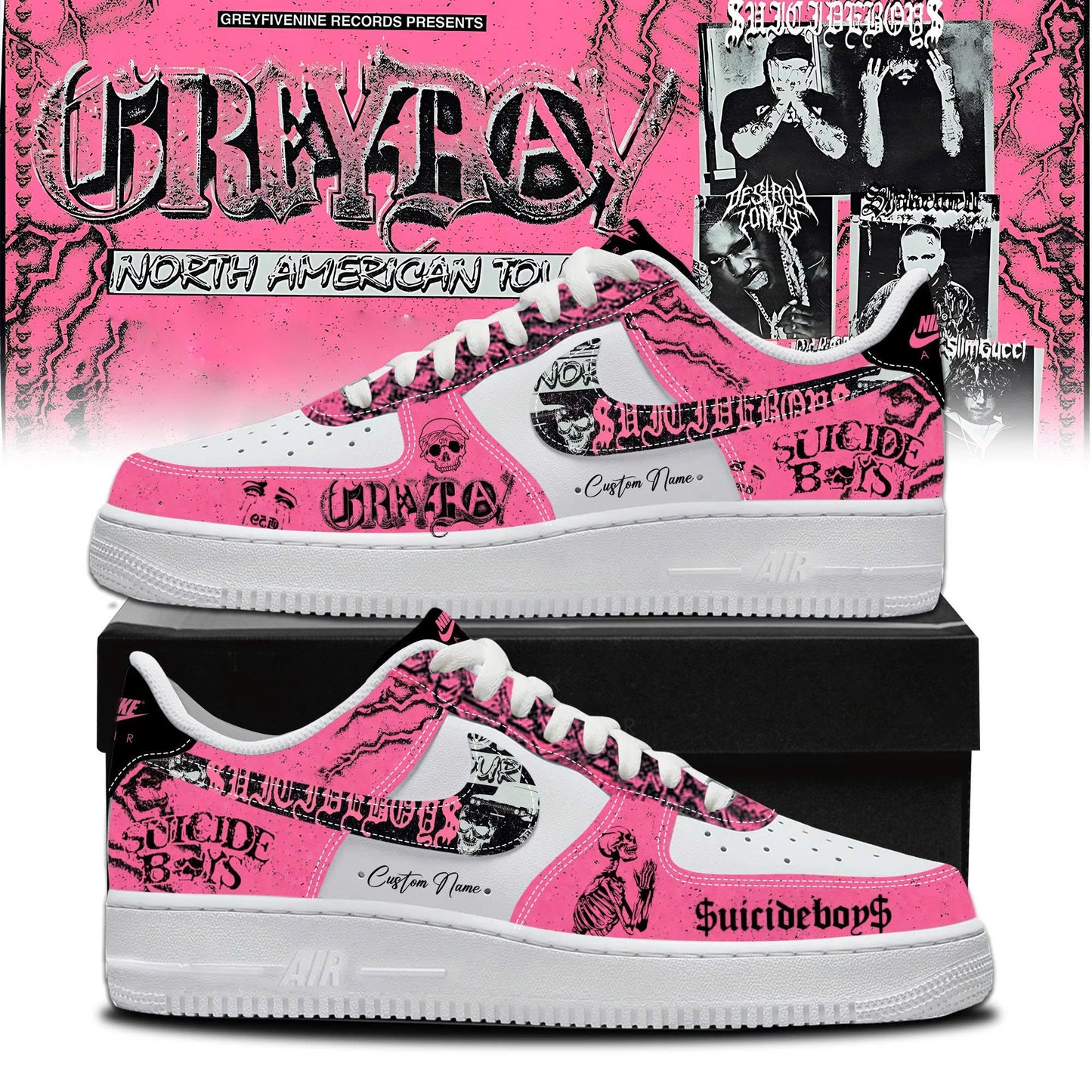 Grey day 2026 – North American Tour AF1 Sneakers