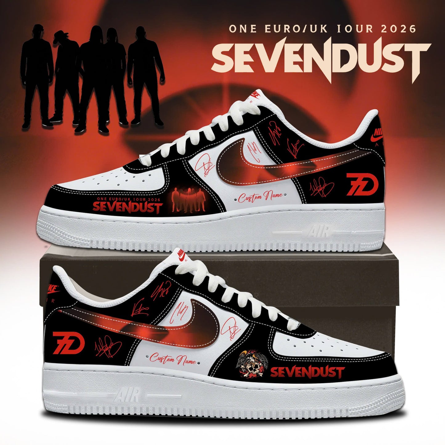 7D The Dead / Seven Tour 2026 Limited Edition AF1 Sneakers