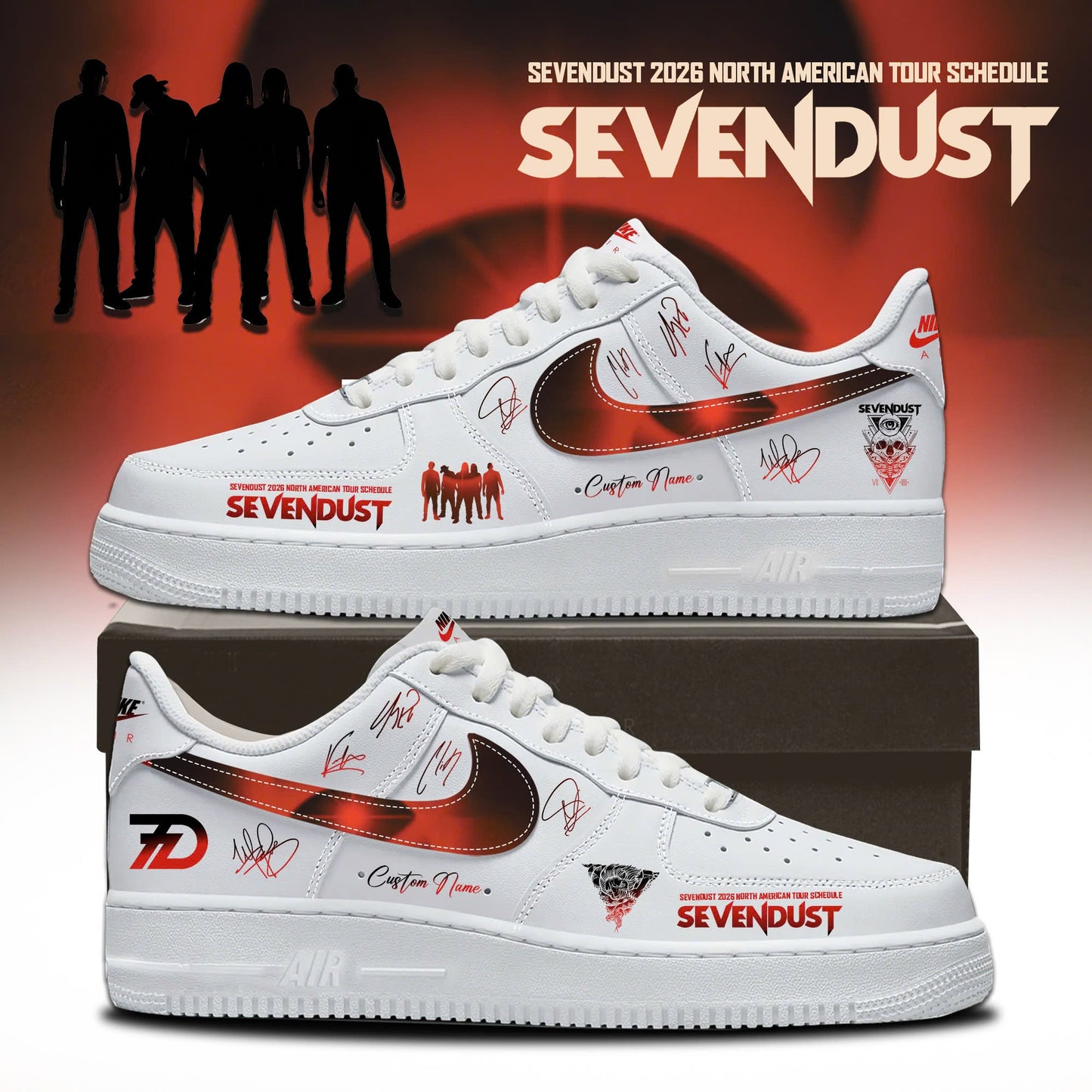 7D The Dead / Seven Tour 2026 Limited Edition AF1 Sneakers