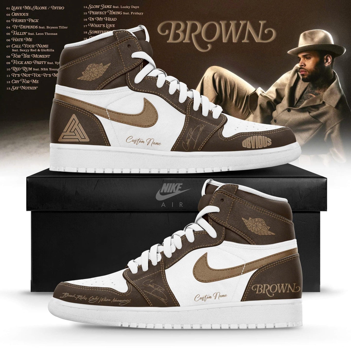 CHRIS BROWN’S BROWN ALBUM Limited Edition JD1 Shoes