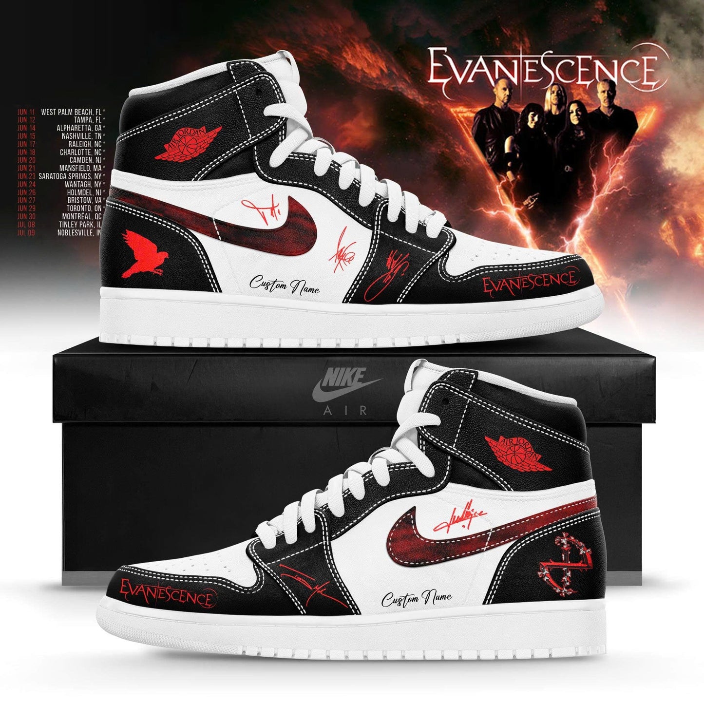 EVANESCENCE Sanctuary 2026 World Tour Limited Edition JD1 Shoes