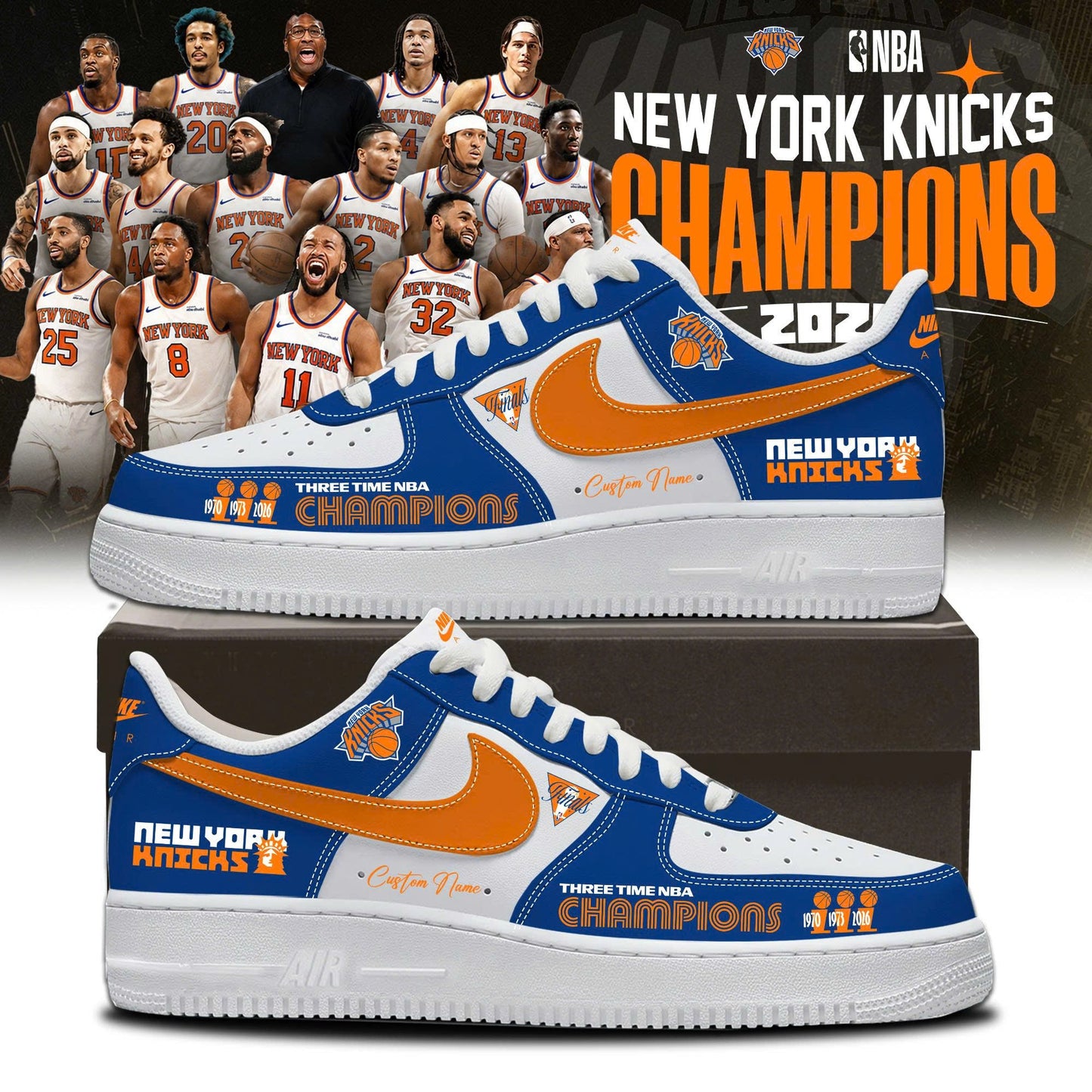 Custom New York Knicks Champions NBA Sneaker